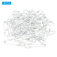 1 x Brand New sourcing map 50pcs Paper Clip Safety Pins 2.48 Inch Large Metal Paper Clip Sewing Pins for Sheets Skirts Crafts Paper Clip Brooch Making White - RRP €19.2