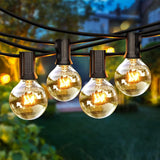 1 x RAW Customer Returns Outdoor Hanging Fairy Lights Bulbs G40 8m 28 Bulbs Fairy Lights Garden for Christmas Wedding Party Outdoor Decoration Warm White, IP44 Waterproof 25 Bulbs with 3 Replacement Bulbs  - RRP €25.99