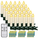 1 x RAW Customer Returns yunsheng Pack of 30 Christmas LED candles, wireless Christmas tree candles with remote control timer, battery operated flameless flickering Christmas tree candles fairy lights, IP64, contains 30 AAA batteries  - RRP €37.3