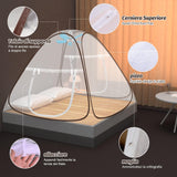 1 x RAW Customer Returns Bed Mosquito Net, Faburo Foldable Mosquito Nets, Pop-up Mosquito Nets for Double Beds, 150 200 150cm, Double Door Zippers Portable Travel Mosquito Nets for Tents - RRP €31.46