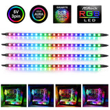 1 x RAW Customer Returns Speclux Magnetic Rainbow PC Case Lights, Addressable PC RGB LED Strip WS2812B, 5V 3-Pin LED Header, Compatible with ASUS Aura SYNC, Gigabyte ARGB Fusion 4 Strips  - RRP €30.99