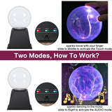 1 x RAW Customer Returns Comely Magic Plasma Lamp, 13CM Plasma Ball Sensitive to Touch and Sound, Blue Light Novelty Night Lights for Living Room, Bedroom, Bar - RRP €23.99