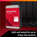 1 x RAW Customer Returns WD Red Plus internal hard drive NAS 6 TB 3.5 , data transfer up to 185 MB s, workload 180 TB year, 5,640 rpm, 128 MB cache, 8 bays Red - RRP €233.03