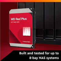 1 x RAW Customer Returns WD Red Plus internal hard drive NAS 2 TB 3.5 inches, workload rate 180 TB year, 5,400 rpm, 64 MB cache, 180 MB s transfer rate, NASware firmware for compatibility, 8 bays Red - RRP €107.84