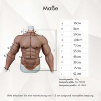 1 x RAW Customer Returns SMITIZEN Silicone Muscle Suit Men s Chest Upper Body with Arms Realistic Male Muscle Costume Cosplay Halloween Carnival Natural  - RRP €553.61