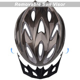 1 x RAW Customer Returns Shinmax bicycle helmet, bicycle helmet men women with visor, removable EPS body PC shell, MTB mountain bike helmet for adults, unisex cycling helmet 18 ventilation holes, adjustable size 57-62cm - RRP €27.99