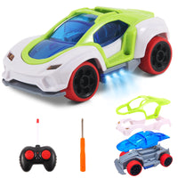 4 x Brand New Pup Go Remote Control Car for Kids, DIY RC Car for 3-7 Year Old Boys Girls Children s Toys for Toddlers, Toys for Ages 3 4 5 6 7 White  - RRP €76.8