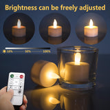 1 x RAW Customer Returns idyl light LED Rechargeable Tea Lights, LED Candle with Remote Control Timer, Flickering Votive Candles Flameless Tea Lights, Suitable for Table Centerpieces at Home, Party Decoration 6 Pieces - RRP €50.36