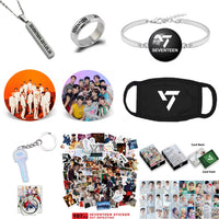 1 x RAW Customer Returns ZHENGGE Kpop SEVENTEEN Gift Set, SEVENTEEN Photo Card, Sticker, Bracelet, Face Shield, Rings, Pendant Necklace, Button Pin, Phone Ring Holder, Keychain, Plastic - RRP €22.2