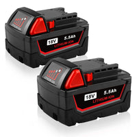 1 x RAW Customer Returns Coolsoul 2 pieces 18V 5.5Ah lithium-ion battery replacement for Milwaukee M18 M18B 48-11-1850 48-11-1852 48-11-1860 48-11-10 48-11-1820 XC replacement for Milwaukee 18V battery - RRP €51.42