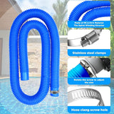 1 x RAW Customer Returns Pool hose 32mm for pool pumps, 2 pieces pool hose 32mm with 4 pieces safety clip and 1 piece hose connector, 150cm swimming pool hose 32mm, for filter pump and swimming pool - RRP €19.18