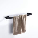 1 x RAW Customer Returns 60cm towel rail, black matt, made of 304 stainless steel wall towel holder - RRP €36.95