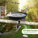 1 x RAW Customer Returns MERYSAN bird bath, bird bath balcony large balcony railing garden modern bird bath, bird bath large frost-proof winterproof bird bath hanging for balcony railing A  - RRP €19.99