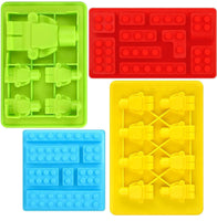 2 x Brand New Yitobici 4 pieces silicone mold robot, silicone mold building blocks chocolate mold candy mold for cake building blocks robot silicone ice cube trays for candy, jelly, chocolate, JIMUGUIJIAOMUJU01 - RRP €40.8