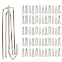 1 x RAW Customer Returns Pack of 60 304 stainless steel curtain pleat hooks 4 prong curtain hooks pinch pleat clips hooks - RRP €16.99