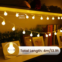 1 x RAW Customer Returns Dailyart LED Fairy Lights Outdoor, 40 LED Globe Fairy Lights 8 Modes 4 Meters IP44 Waterproof Warm White Fairy Lights for Balcony, Patio, Garden, Parties, Christmas, Wedding - RRP €9.99