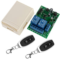 1 x RAW Customer Returns 433MHZ FR radio remote control switch wireless 2 channels, 10A AC 220V 230V 240V wireless relay receiver, RF relay module switch transmitter, control switch relay for garage door roller shutters light - RRP €16.13