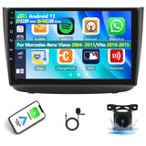 1 x RAW Customer Returns  64 GB Car Radio for Mercedes-Benz Viano 2004-2011 Vito 2010-2015 with Carplay Wireless Android Car Radio, Radio with Display 10.1 Inch Bluetooth GPS Navigation WiFi FM RDS SWC AHD Rear View Camera Mic - RRP €194.09