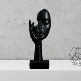 1 x RAW Customer Returns Baoblaze Creative Women Face Statue, Face Art Statue Abstract Characters, Modern European Art Decor, Resin Abstract Face Statue for Home Office Library Decor, Black - RRP €15.62