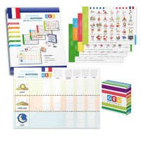 1 x RAW Customer Returns Organizer for children Structured daily planner with 140 vocabulary cards pictograms for autism ADHD - Effective daily routines with visual aids for children with ASD French  - RRP €18.95