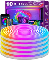 1 x RAW Customer Returns AILBTON 10m Neon Led Strip,Flexible Neon LED Strip,Control with App Remote,Multiple Modes,IP65 Outdoor RGB Neon Lights Waterproof,Music Sync Gaming Led Neon Strip Lights - RRP €60.49