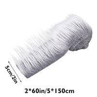 1 x RAW Customer Returns Faux Leather Plush Fur Fabric Pre-Cut Strips 2 x 60 Inch Gray Fur Fabric Fluffy Plush Craft Fur for Gnome Beard Christmas Hair Dwarf Cosplay Costume DIY Christmas Decoration - RRP €8.99