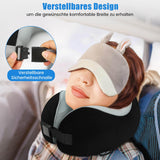 1 x RAW Customer Returns Tavaler Neck Pillow Airplane Travel Pillow Memory Foam, Neck Pillow Adult Travel, Neck Pillow Car Adjustable and Washable - Portable Travel Pillow Neck Black  - RRP €23.98