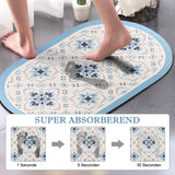 1 x Brand New KAZOLEN non-slip bath mat, 43 x 75 cm, super absorbent bathroom carpet, quick-drying bath mat, non-slip, washable, thin floor mat, suitable for bathroom, kitchen, bedroom - RRP €24.19