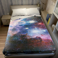 6 x Brand New Thick Blanket Soft Warm Cozy Flannel Fleece Sofa Blanket Cover Blanket Beautiful Purple Universe Galaxy Stars Nebula Wolf 150 x 200 cm - RRP €208.68