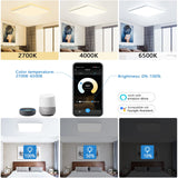 1 x RAW Customer Returns Eregou 24W LED Ceiling Light Dimmable, App Smart Ceiling Lamp LED Panel, 2400LM Wifi Light for Bedroom Living Room Office Kitchen, Compatible with Alexa Google Assistant - RRP €29.23