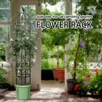 1 x RAW Customer Returns Tomato trellis 160 cm, trellises for climbing plants, obelisk trellis plant support, peony pea tomato cucumber trellis plant support 2 pieces  - RRP €28.22