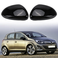 1 x RAW Customer Returns pair of car mirror caps, exterior mirror replacement for Opel Corsa D 2006-2014 Corsa E 2014-2019, exterior mirror cap, rear view mirror cap, side mirror covers, exterior mirror housing glossy white  - RRP €40.32