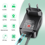 1 x RAW Customer Returns PChero 30W Universal AC DC Adapter Switching Power Supply with 9pcs Adapter Tips, includes Mini Micro USB plug, for 3V to 12V household electronics and LED strips - 2000mA max - RRP €18.55