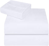 1 x RAW Customer Returns Utopia Bedding Bed Sheet Set 3 Pieces, White - Polyester Microfiber, 1 fitted sheet 90x190cm, 1 flat sheet 167x243cm and 1 pillowcase 50x75cm - RRP €17.84