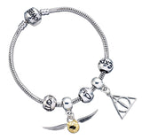 1 x RAW Customer Returns The Carat Shop Charm Bracelet, Harry Potter, Silver Plated - RRP €31.98