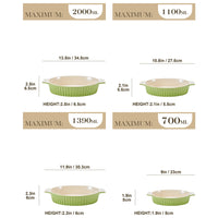 1 x RAW Customer Returns MALACASA, Bake.Bake series, 4-piece set of casserole dishes, oven dish made of ceramic scratch-resistant Baking dish for lasagne, tiramisu casseroles in 4 sizes, green - RRP €29.99