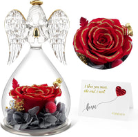 1 x RAW Customer Returns Yamonic Gifts for Mom Mother s Day Gifts for Mom, Eternal Rose Angel Gifts for Mom, Mother s Day Eternal Rose in Angel Figure Mother Gift Grandma Birthday Gift for Women Infinity Roses - RRP €36.29