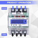 1 x RAW Customer Returns Digital electricity meter - electricity meter 3-phase 4-wire electricity meter, 3x230 400V 5 80 A energy meter calibrated electricity meter for DIN rail intermediate meter current calibrated - RRP €24.19