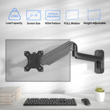 1 x RAW Customer Returns suptek monitor wall mount for 13-32 inch LED LCD TV screens up to 9 kg, monitor mount with fully adjustable gas spring, height adjustable, tiltable, swiveling and rotating, VESA 75 100 - RRP €29.99