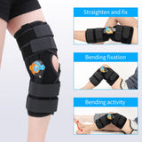 1 x RAW Customer Returns Short Knee Brace Adjustable Knee Brace Stabilization ROM Postoperative Knee Immobilizer Adjustable Knee Immobilizer with Lateral Leg Stabilizers for Meniscus Tears Men Women L  - RRP €49.33