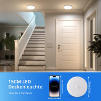 1 x RAW Customer Returns Combuh LED ceiling light with motion detector indoor, round ceiling light 15W 4000k 1500LM neutral white waterproof IP56, sensor ceiling light LED for hallway garage balcony kitchen bathroom basement - RRP €20.9