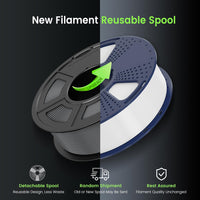 1 x RAW Customer Returns SUNLU PLA Filament MasterSpool, PLA Plus 3D Printer Filament with Reusable Spool, 1KG 3D Printing PLA Filament 1.75mm, Environmental Protection Concept, Dimensional Accuracy - 0.02mm, Black - RRP €21.22