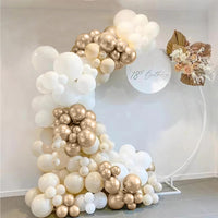 21 x Brand New QIUQI Beige Balloon Garland Kit, 125pcs White, Gold, Beige Balloons for Girls, Birthday Parties, First Communion Balloons, Weddings, Baby Showers, Anniversaries - RRP €263.13