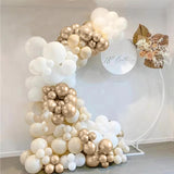 3 x Brand New QIUQI Beige Balloon Garland Kit, 125pcs White, Gold, Beige Balloons for Girls, Birthday Parties, First Communion Balloons, Weddings, Baby Showers, Anniversaries - RRP €37.59