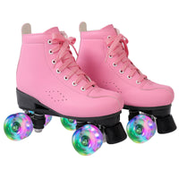 1 x RAW Customer Returns Women s classic retro roller skates, roller skates with four wheels in a double row, classic roller skates, roller skates for children, shiny roller skates, ideal for beginners, ABEC-7 ball bearings - RRP €46.61