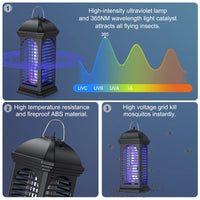 2 x RAW Customer Returns Electric Mosquito Trap Indoor Outdoor, LUUGUYI 360 UV Electric Insect Killer Mosquito Killer No Toxic, Chemical-Free, 4000V Insect Lamp with Cleaning Brush for Bedrooms and Gardens - RRP €48.62