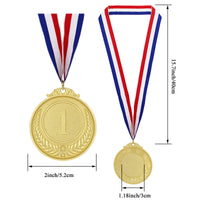 1 x RAW Customer Returns Donrime Metal Award Medals, 12 Pieces Gold Medal Winner Medals for Children Adults Awards for Sports Day, Gymnastics Competitions, Party Favors - RRP €17.09