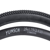 1 x RAW Customer Returns YunSCM 2-Pack 29 Inch Bicycle Tires 29x2.10 Coat 54-622 Plus 2-Pack 29 Inch Tube 29x1.75 2.125 AV32mm Valve Compatible 57-622 Mountain Bike 29x2.10 29x2.125 Tires and Tubes - RRP €55.12