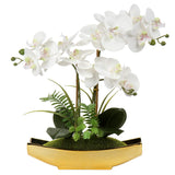 1 x RAW Customer Returns Artificial flowers like real orchids Artificial flowers in pot Phalaenopsis artificial orchid bonsai decoration spring for bathroom living room table decoration, height 38CM - RRP €35.28