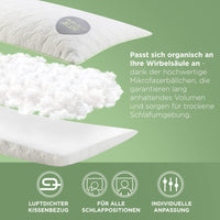 1 x RAW Customer Returns Pillow 40 x 80 Aloe Vera - Cool in summer, warm in winter - No.1. Side sleeper pillow with a calming effect - Very breathable Aloe Vera  - RRP €30.24